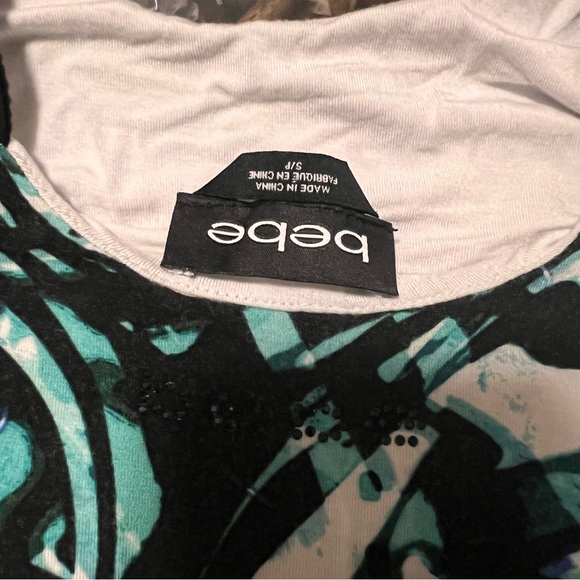 Blue pattern bodycon bebe maxi dress - Picture 4 of 4